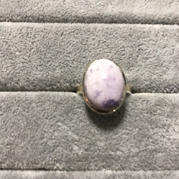 New Sterling Silver Adjustable Purple Genuine Utah Tiffany Stone Ring Size 9 Gem - Picture 5 of 13